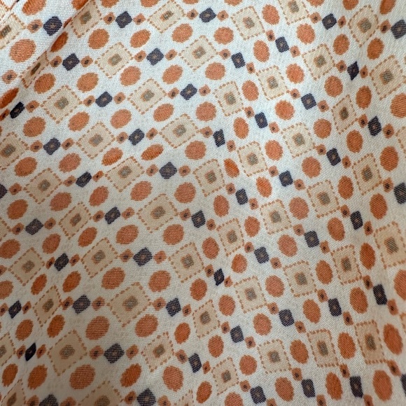 Max Studio Small NWT flounce dress cream orange blue‎ Nordstrom Rack - Picture 8 of 11